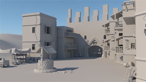 Valley Comic 3D Background 3D model .